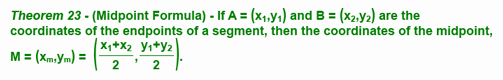 Midpoint Formula